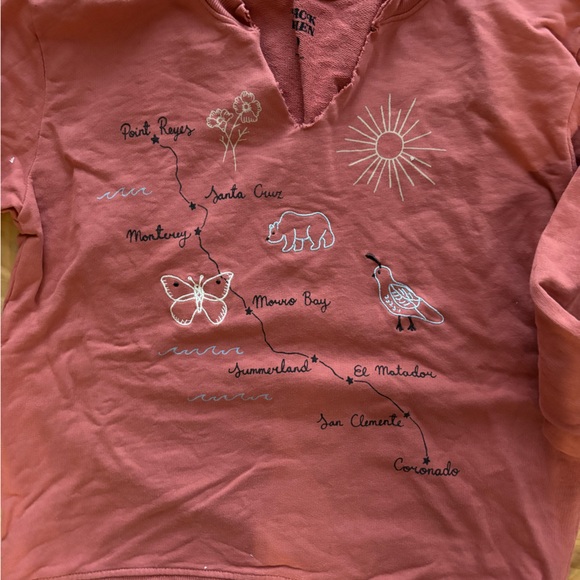 Anthropologie Back When California embroidered sweatshirt - Picture 2 of 3